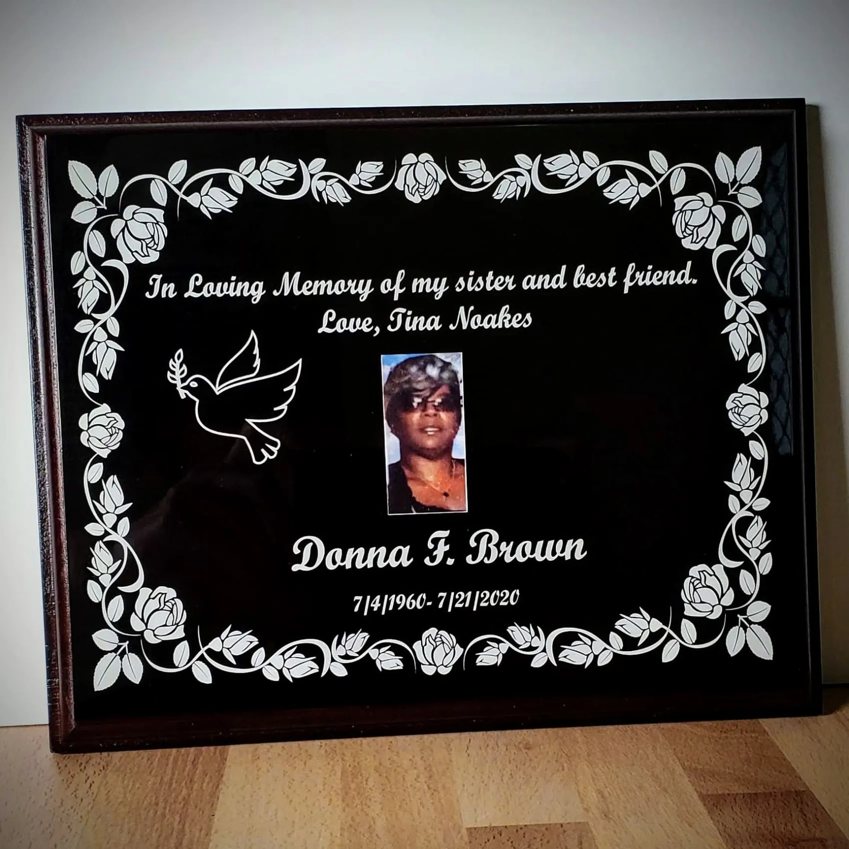 Mahogany Veneer Plaque