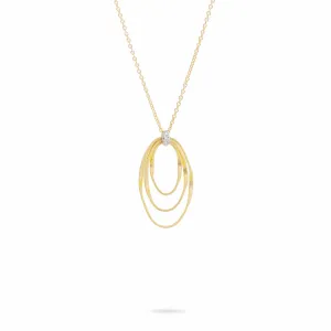 Marco Bicego Yellow Gold and Diamond Marrakech Onde Pendant Necklace