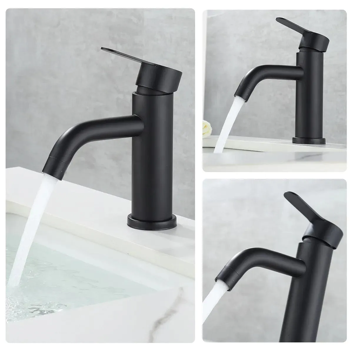 MaxTen Bathroom Stainless Steel Hot & Cold Basin Faucet Mixer - S20-141 & S20-141BL