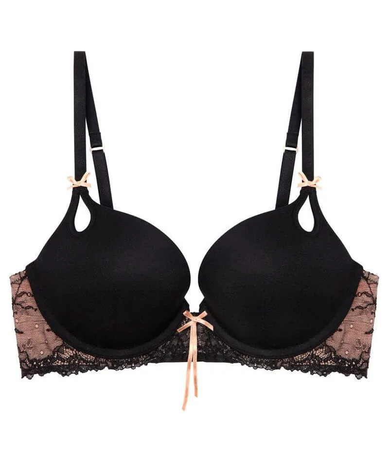 Me. by Bendon Keyhole Boost Bra - Black/Toasted Almond