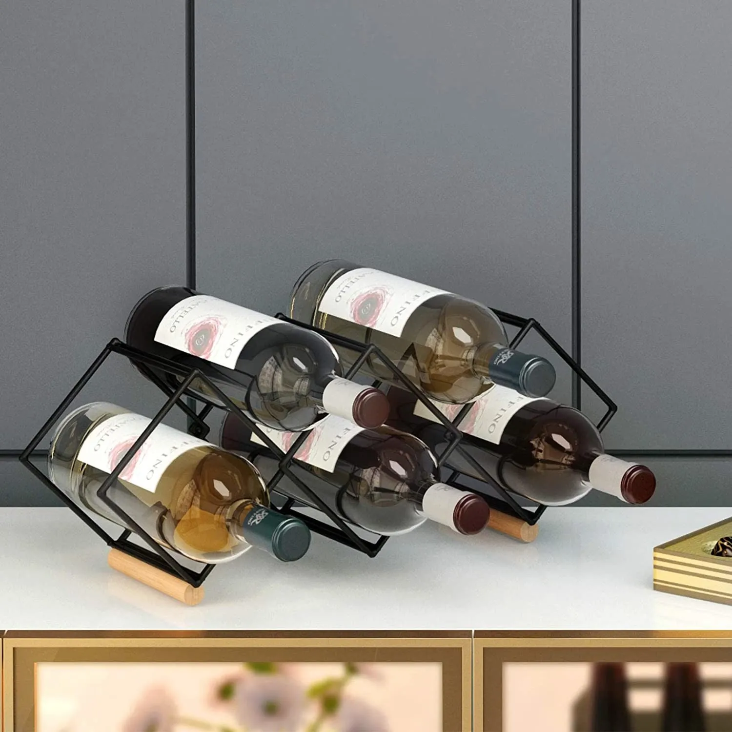 Mecor Countertop 5 Bottle Wine Rack