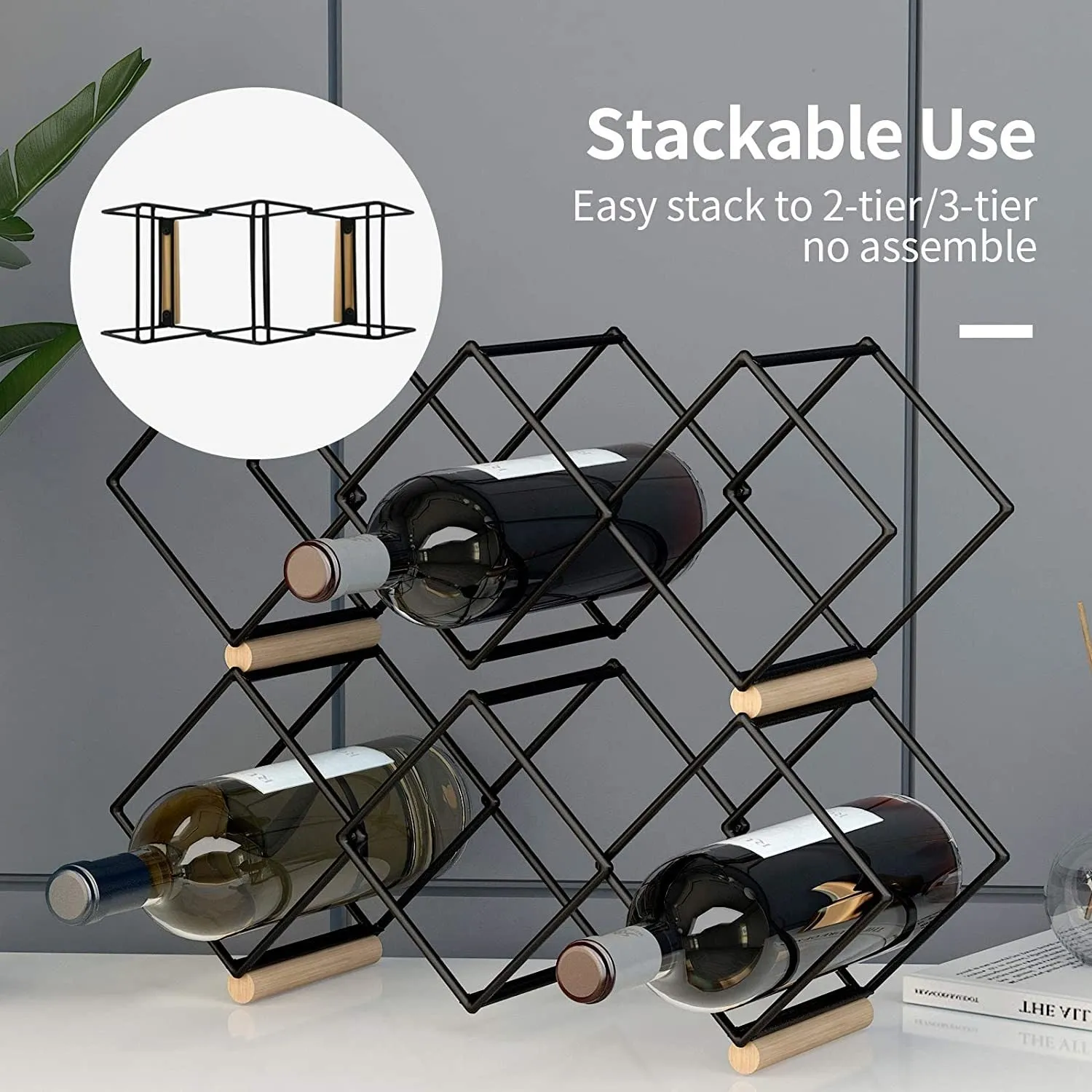 Mecor Countertop 5 Bottle Wine Rack