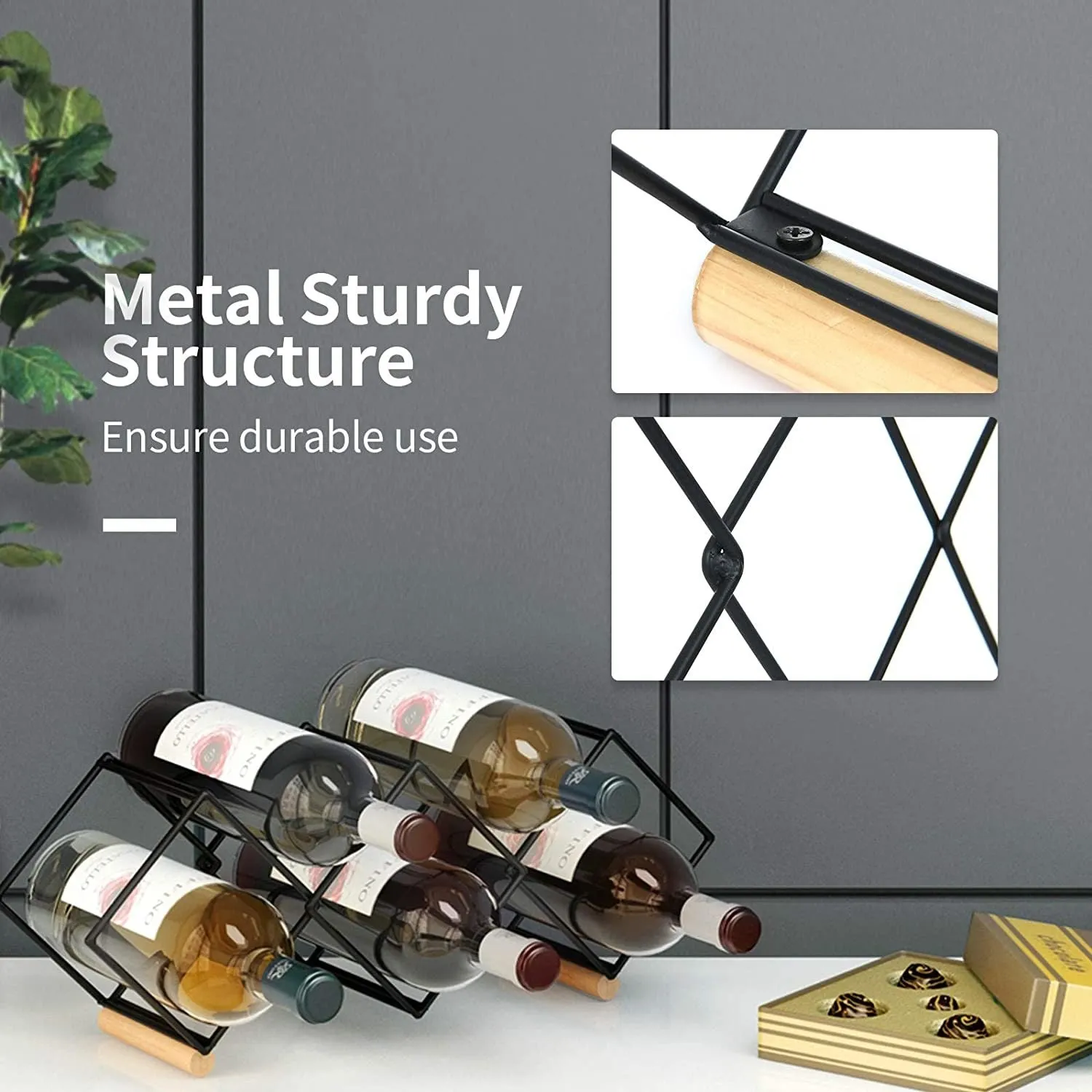 Mecor Countertop 5 Bottle Wine Rack