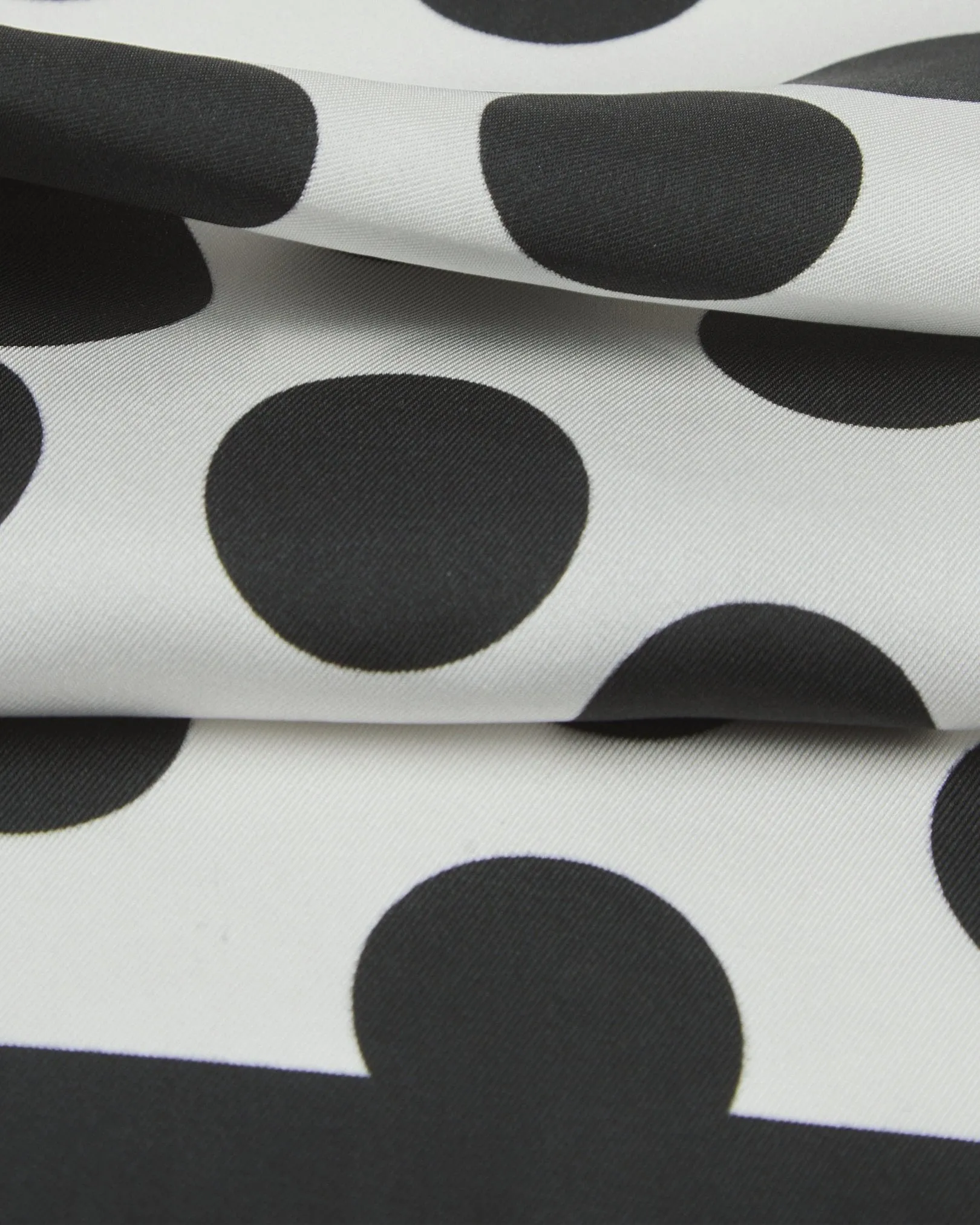 Men's Silk Pocket Square in Black & White Spots - The Chaney