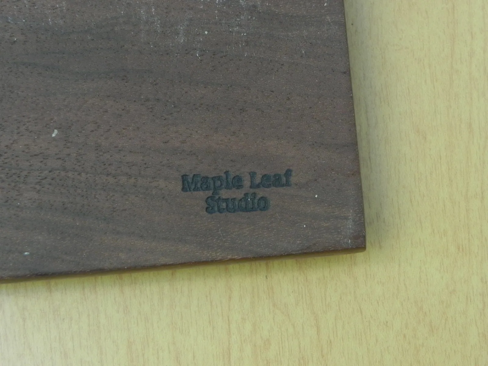 Michael Elkan Burled Maple Natural Edge Bookend Clock, Artisan Desktop Set