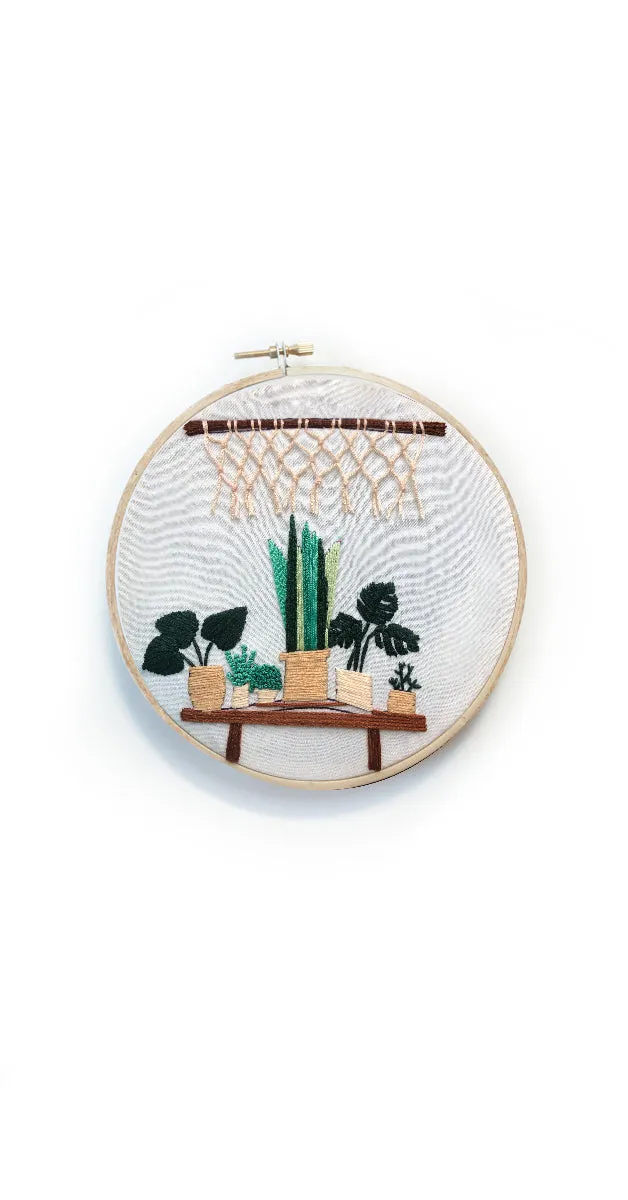 Mid Century Modern Embroidery Kit for Beginners