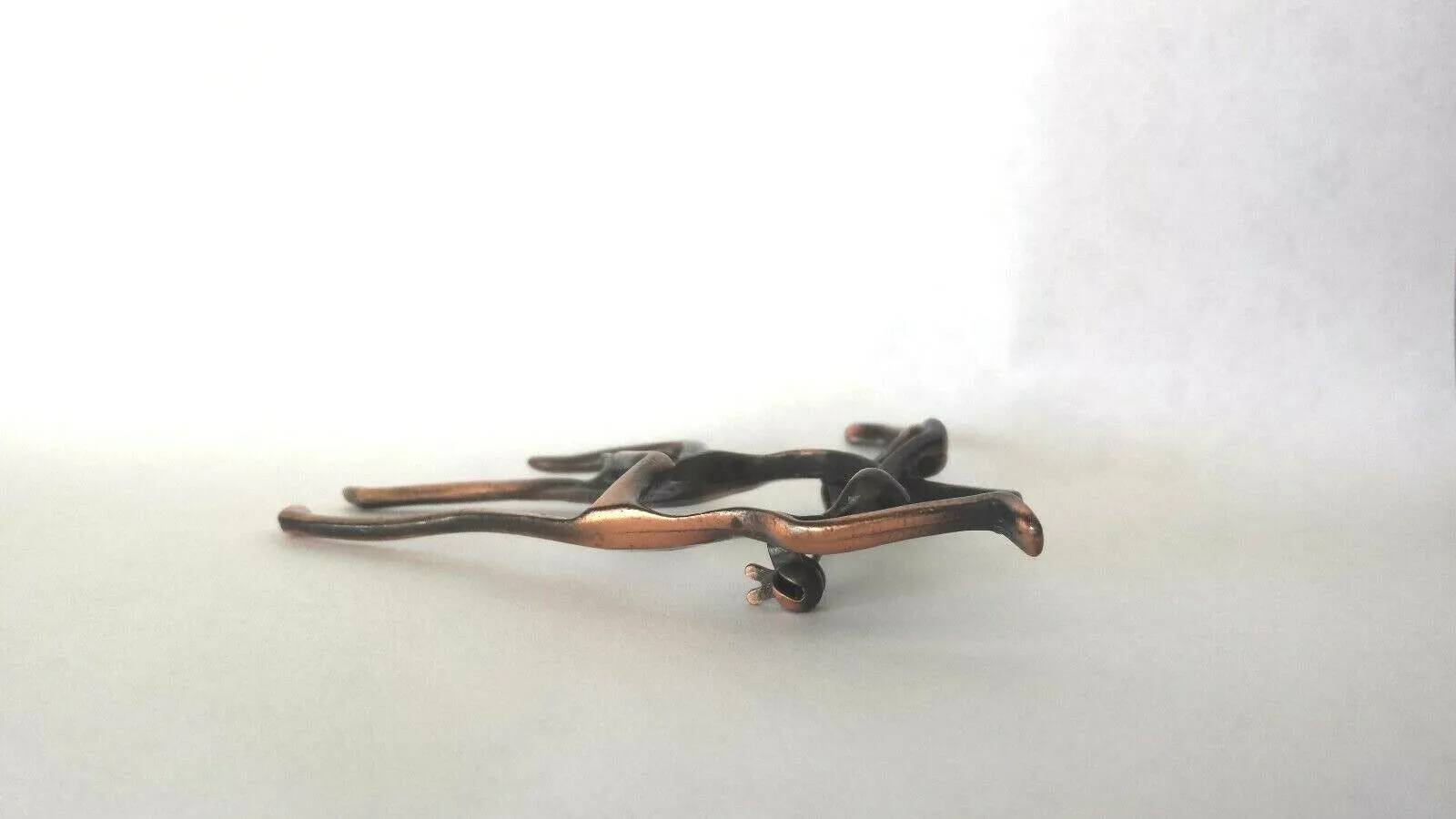 Mid Century Modernist Copper Modern Dance Dancer Pin 2 7/8"