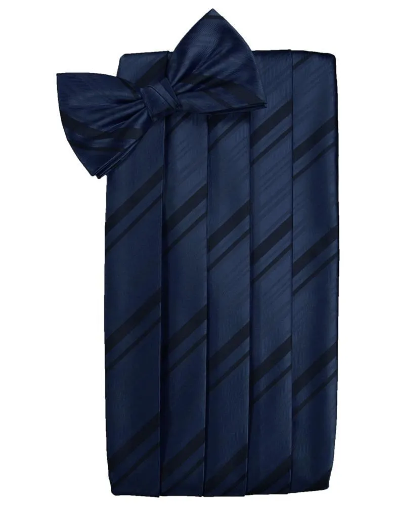 Midnight Kids Striped Satin Cummerbund