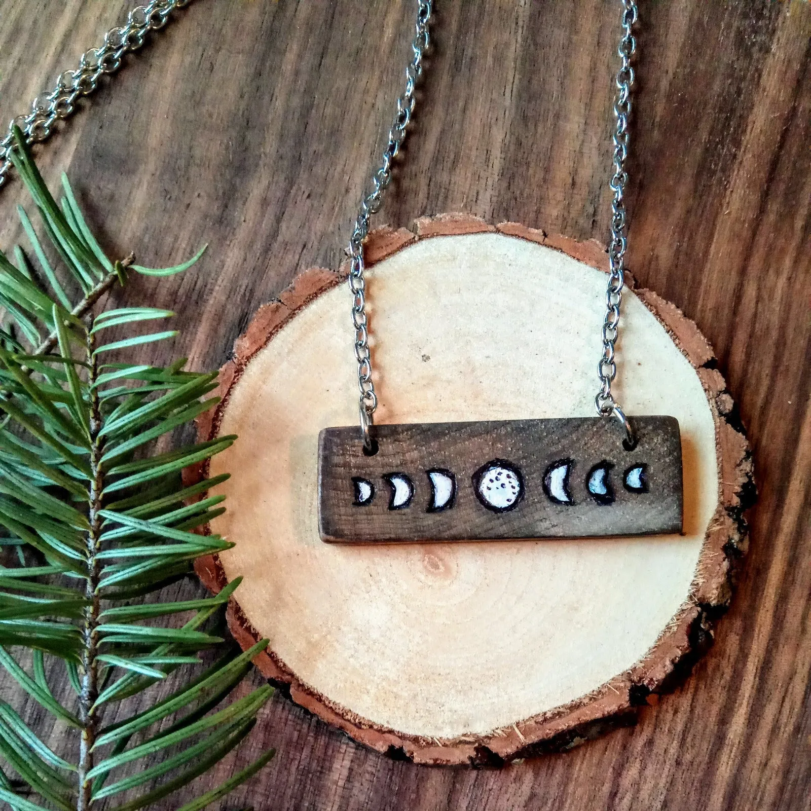 Moon Phase Bar Necklace