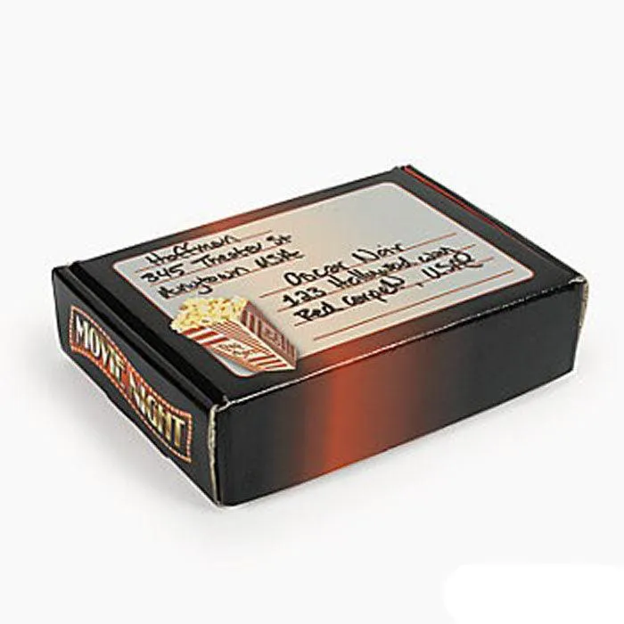 Movie Night Invitation in a Box with Movie Buff Trophy (12 ea)