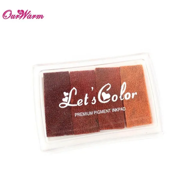 Multicolour Creative DIY Oil Rubber Stamps Ink Pad for Wedding Decoration Party Favors and Gifts Craft Supplies Fingerprint Tree