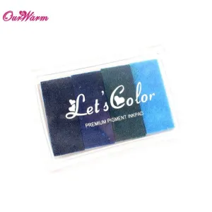 Multicolour Creative DIY Oil Rubber Stamps Ink Pad for Wedding Decoration Party Favors and Gifts Craft Supplies Fingerprint Tree