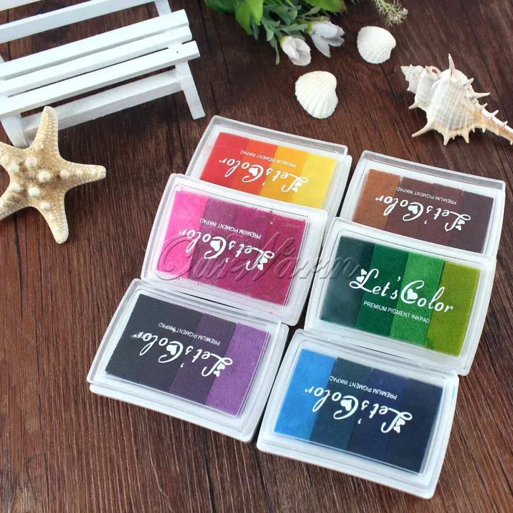 Multicolour Creative DIY Oil Rubber Stamps Ink Pad for Wedding Decoration Party Favors and Gifts Craft Supplies Fingerprint Tree