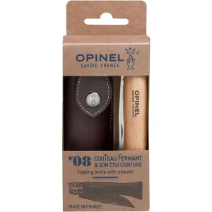 Multipurpose Knife- Opinel No 8 Stainless Steel Folding Knife with Case