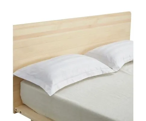 Natural Solid Wood Bed Frame Bed Base with Headboard