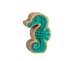 Natural turquoise seahorse
