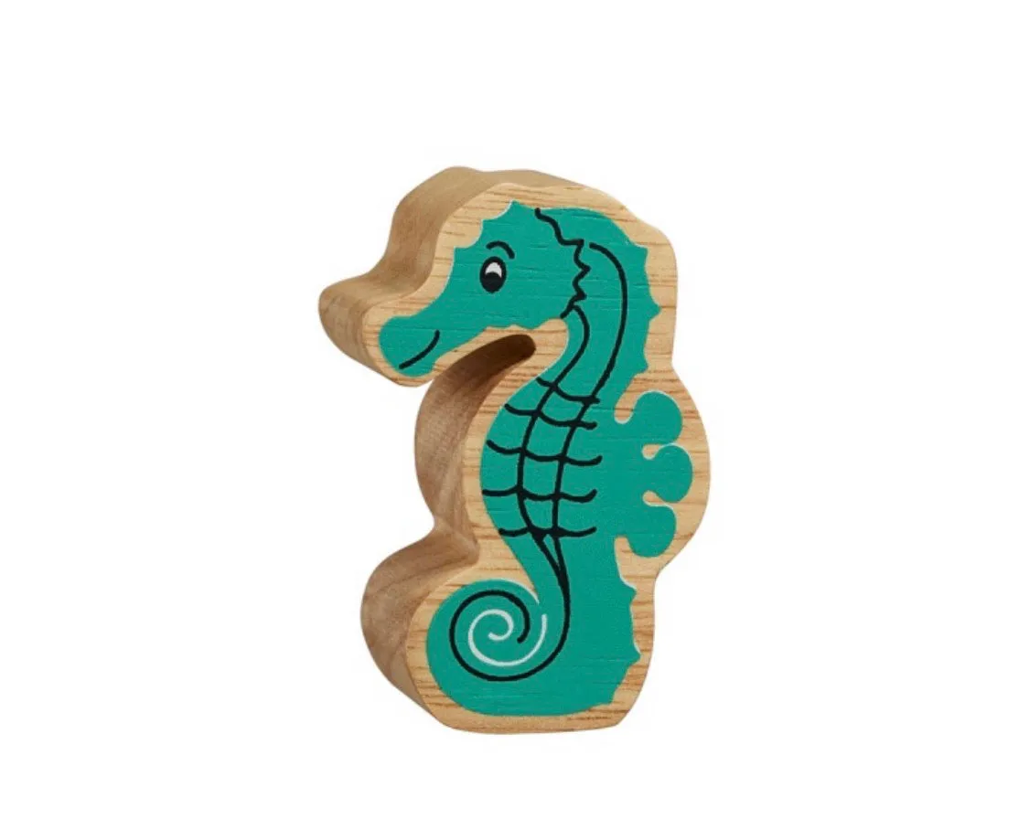 Natural turquoise seahorse