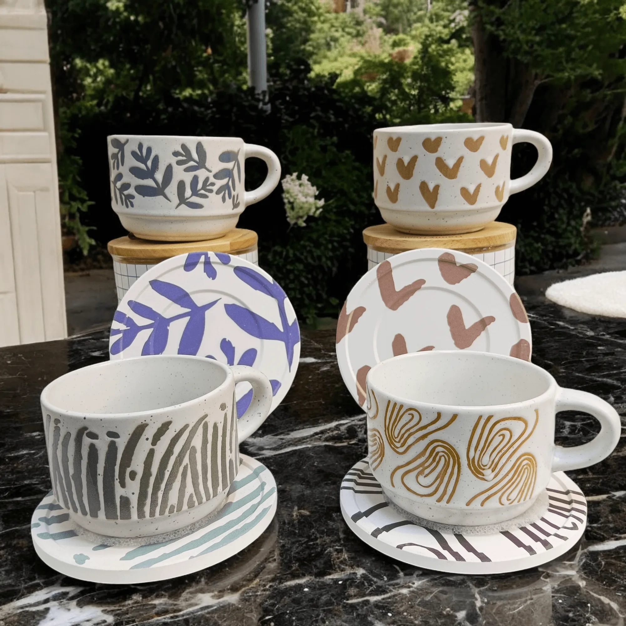 Nature Series - Ceramic Mugs with Coasters