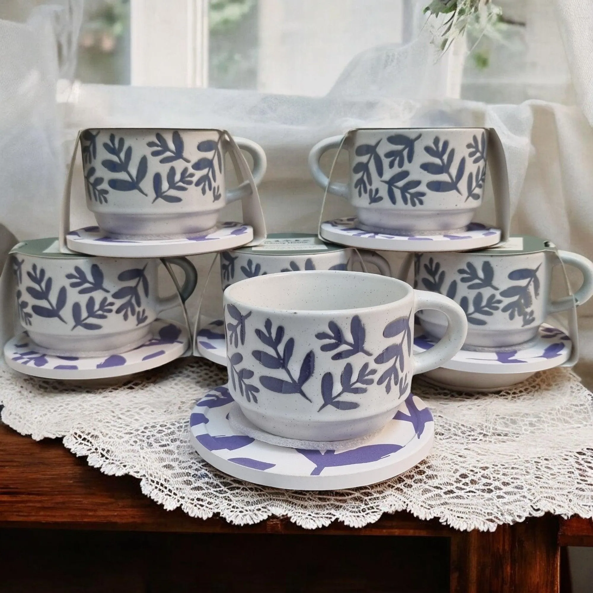 Nature Series - Ceramic Mugs with Coasters