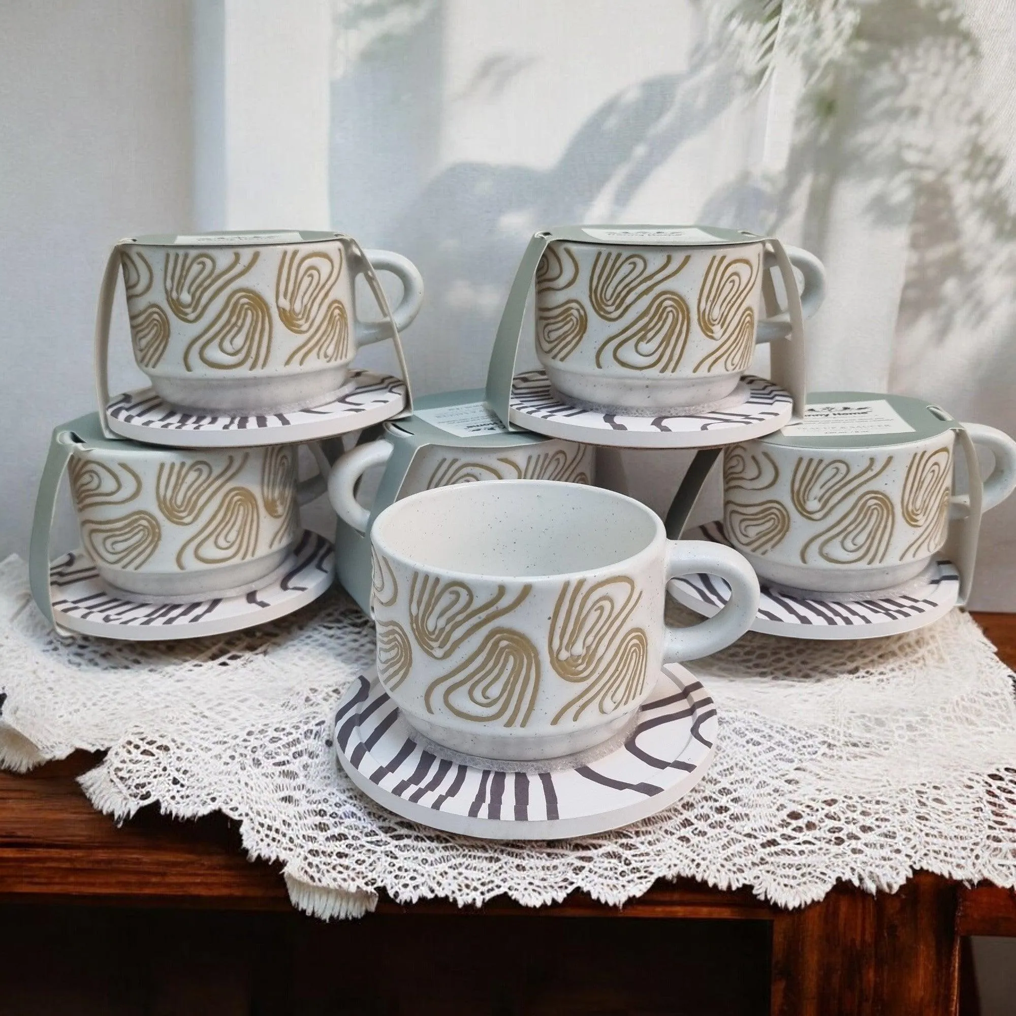 Nature Series - Ceramic Mugs with Coasters