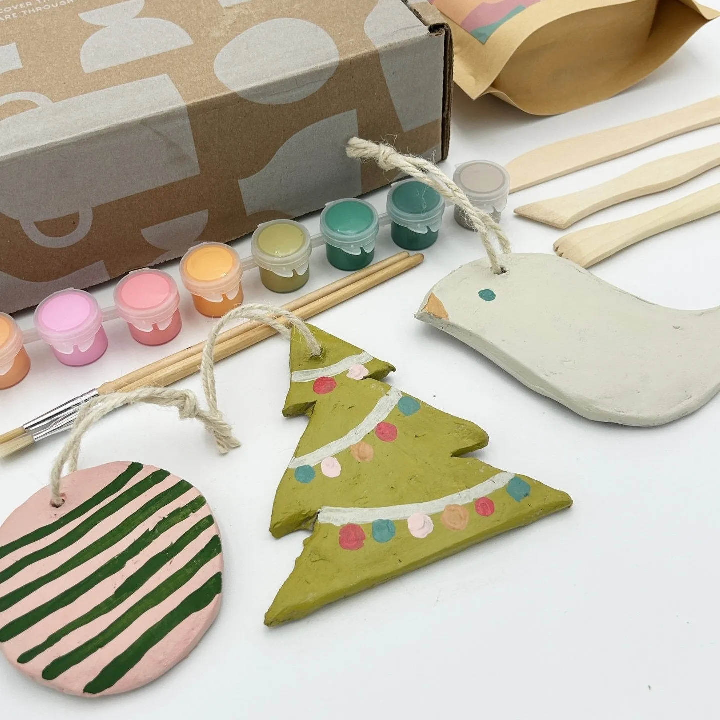 NEW! Holiday Ornaments Clay Date Activity Kit (Clay Kit For Two) by Breathe People