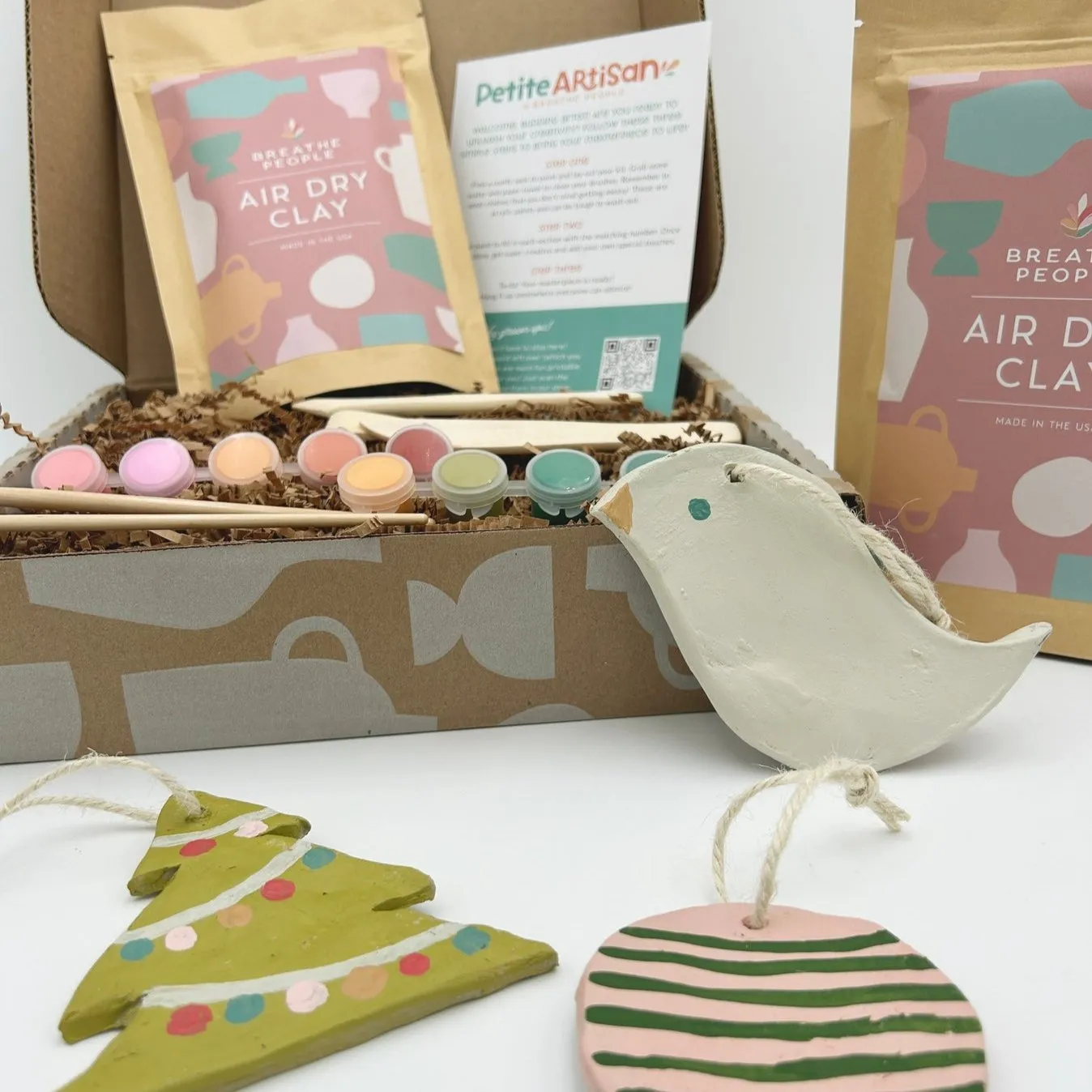 NEW! Holiday Ornaments Clay Date Activity Kit (Clay Kit For Two) by Breathe People