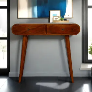 NEWTON Curved Console Table with Drawers