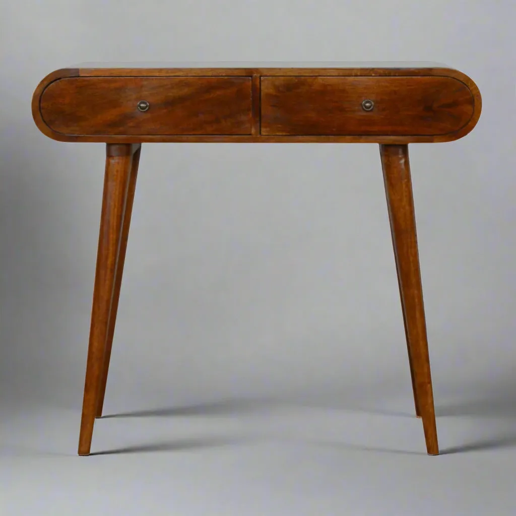NEWTON Curved Console Table with Drawers