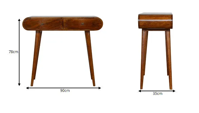 NEWTON Curved Console Table with Drawers