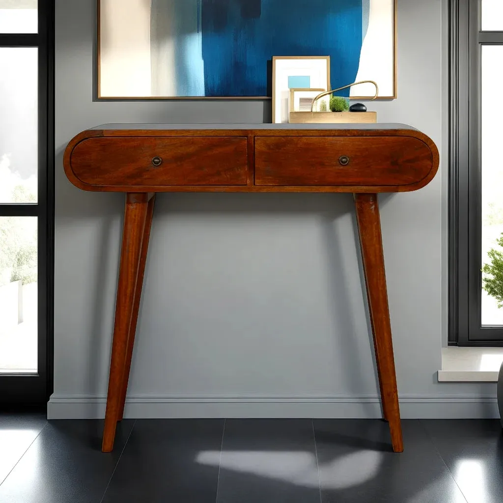 NEWTON Curved Console Table with Drawers