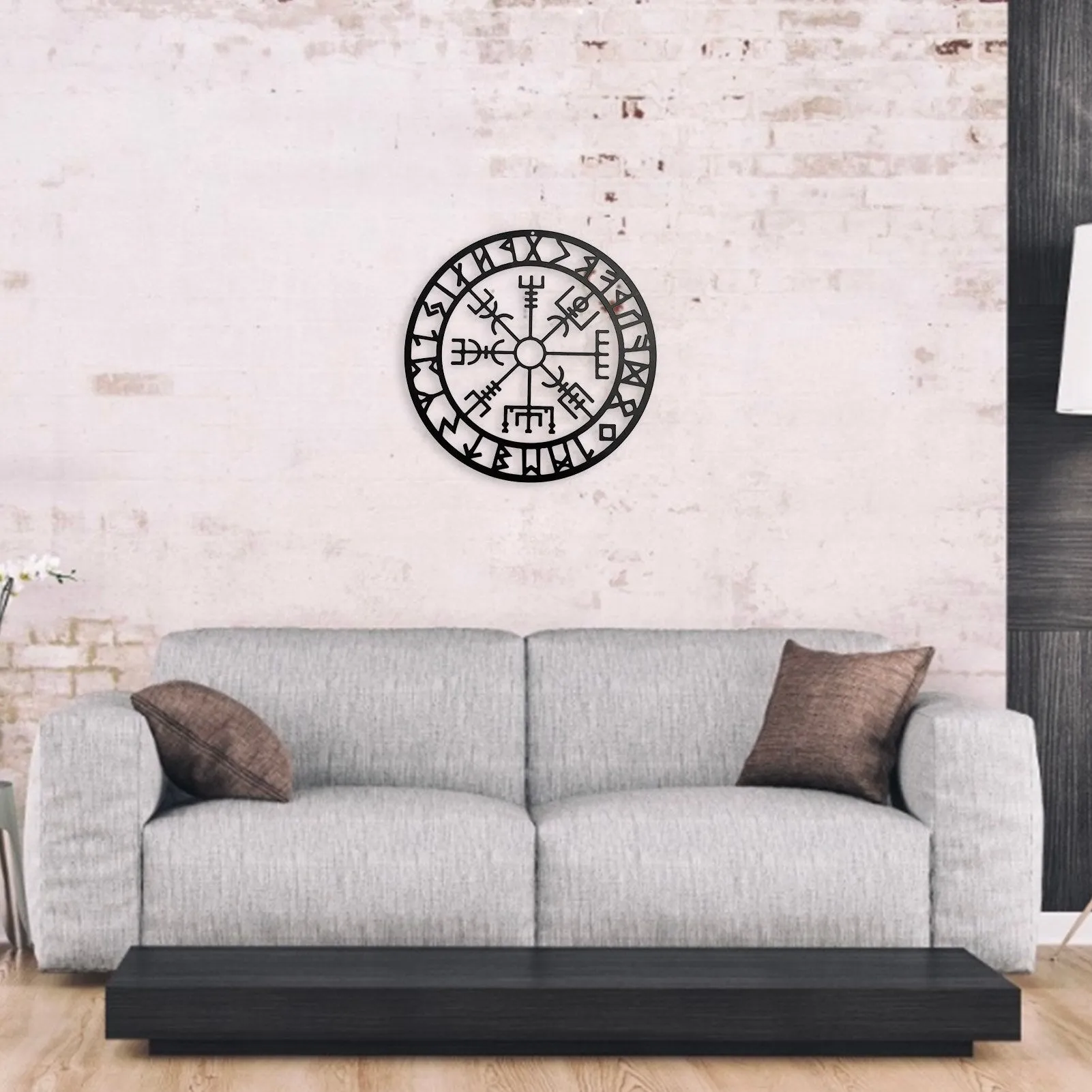 Nordic Style Iron Viking Decor Norse Mythology Symbols Wall Hanging Decoration