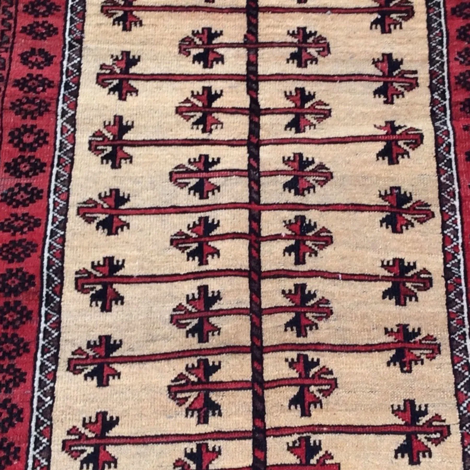 Oriental Hand-Knotted Afghan Baloch Prayer Handmade Wool Rug (Size 2.6 X 4.7) Cwrsf-1773