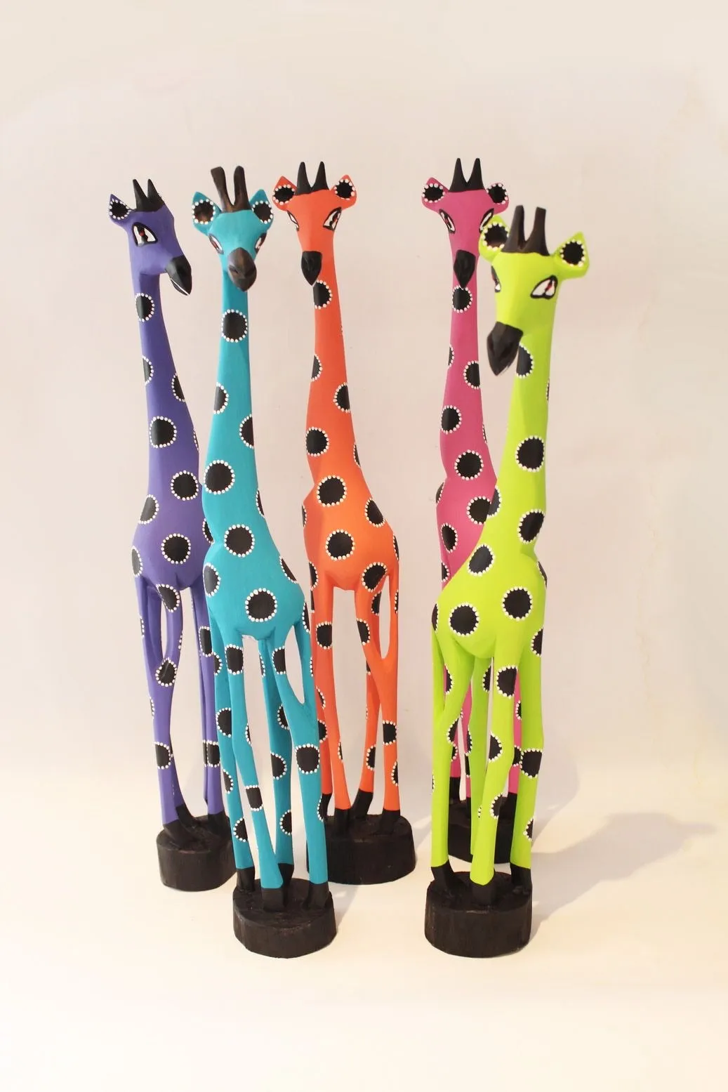 Painted Wood Giraffe
