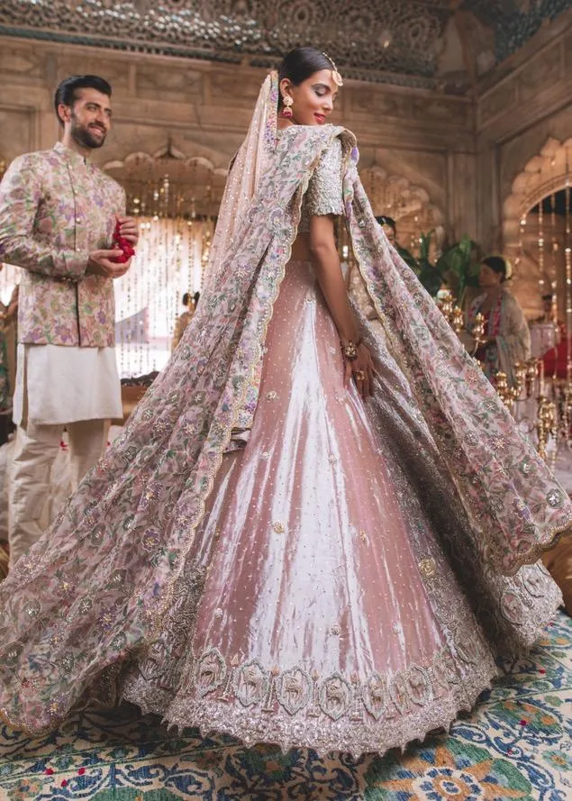 Pakistani Bridal Heavy Lehnga Choli for Wedding #J5159