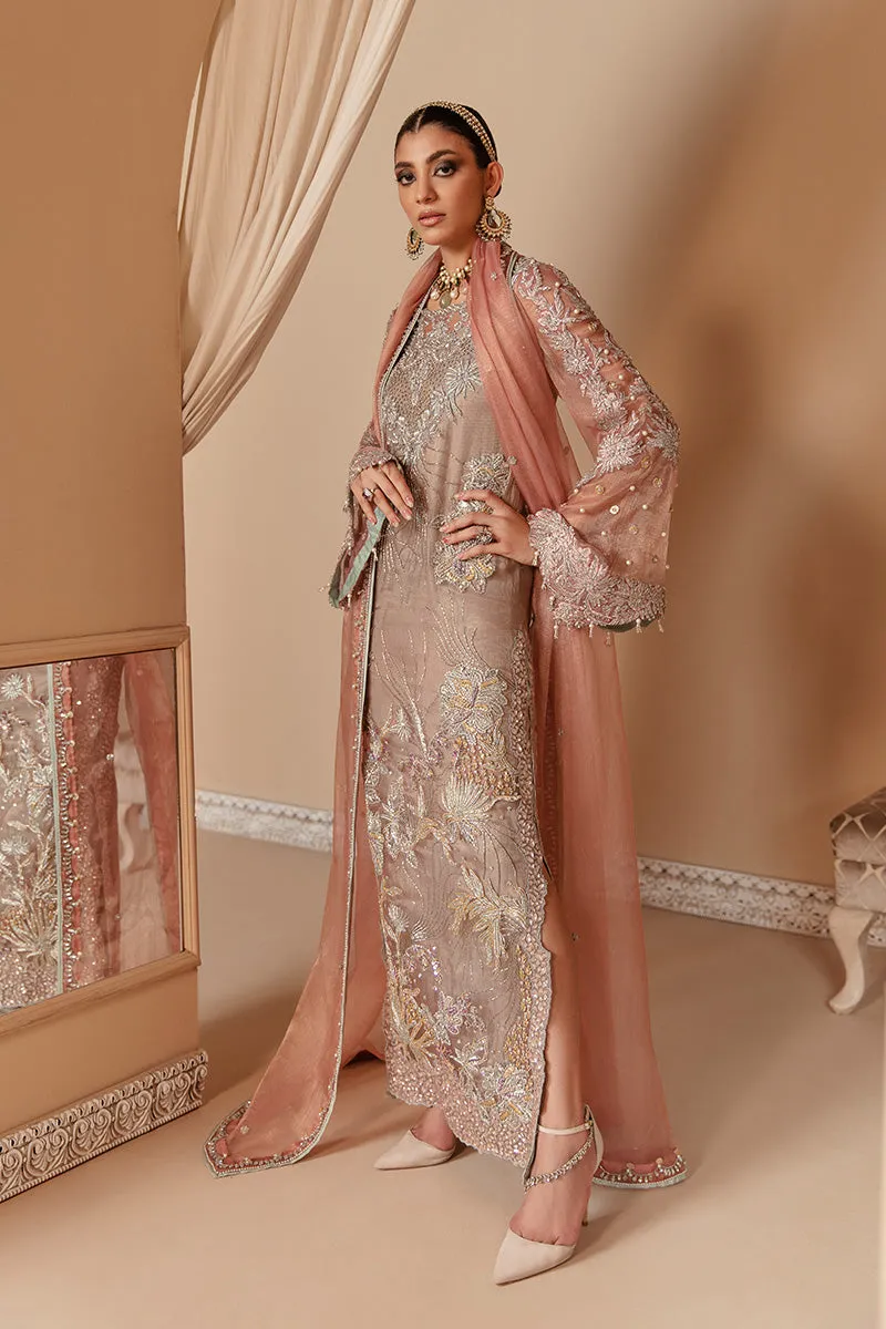 Pakistani Pink Dress in Kameez Trouser Dupatta Style