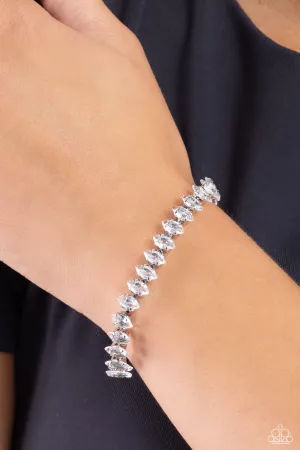 Paparazzi Marquise Masterpiece Bracelet White