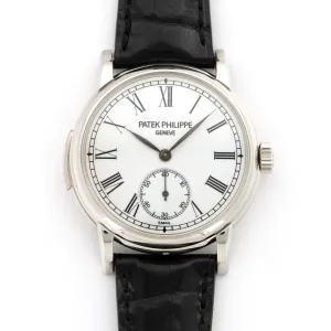 Patek Philippe Platinum Enamel Dial Minute Repeater Watch Ref. 5078