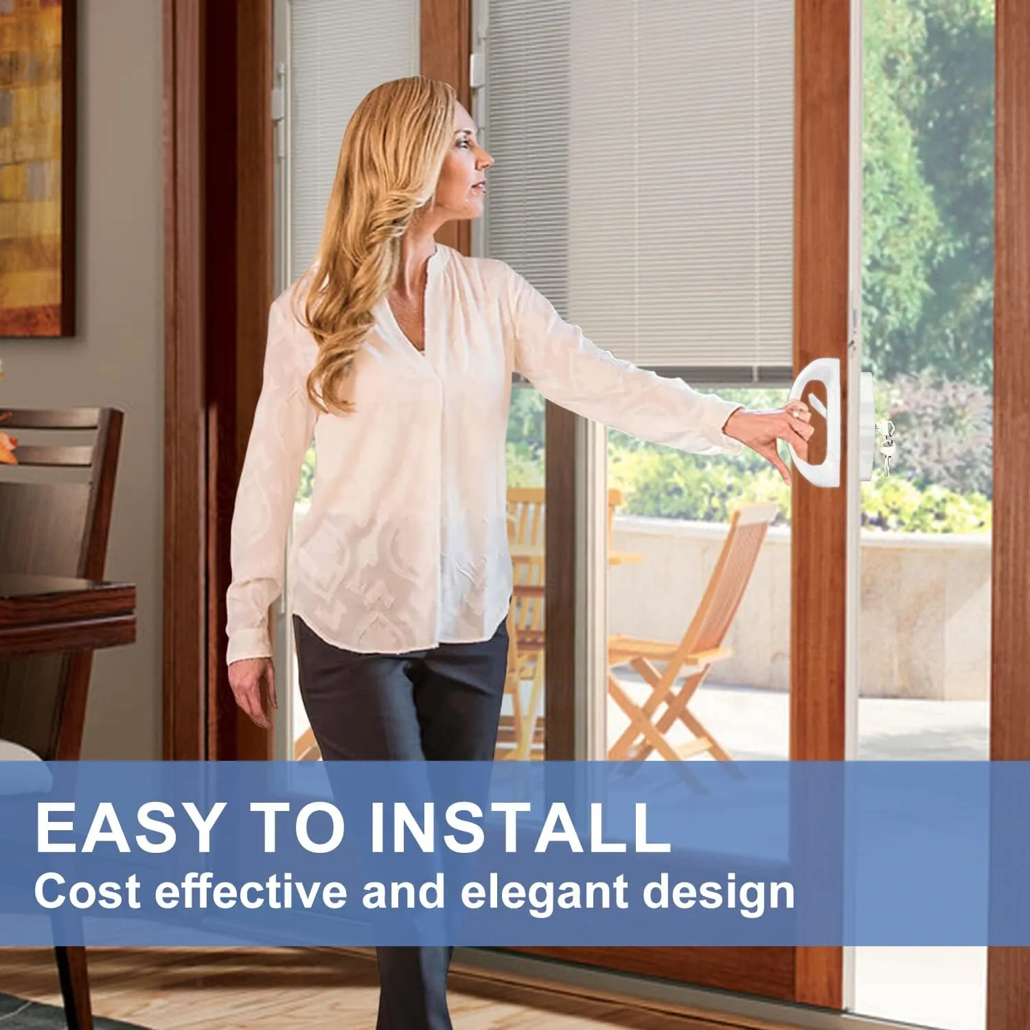 Patio Sliding Door Handle Set with Mortise Lock, Perfect Replacement Sliding