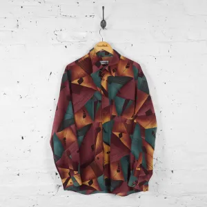 Patterned Long Sleeve Shirt - Red/Green - XXL