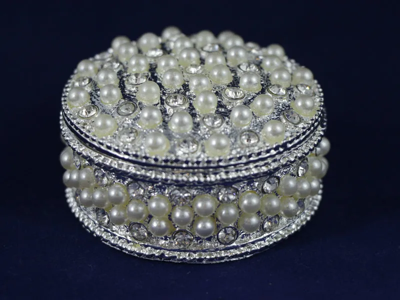 Pearl Trinket Box - Round