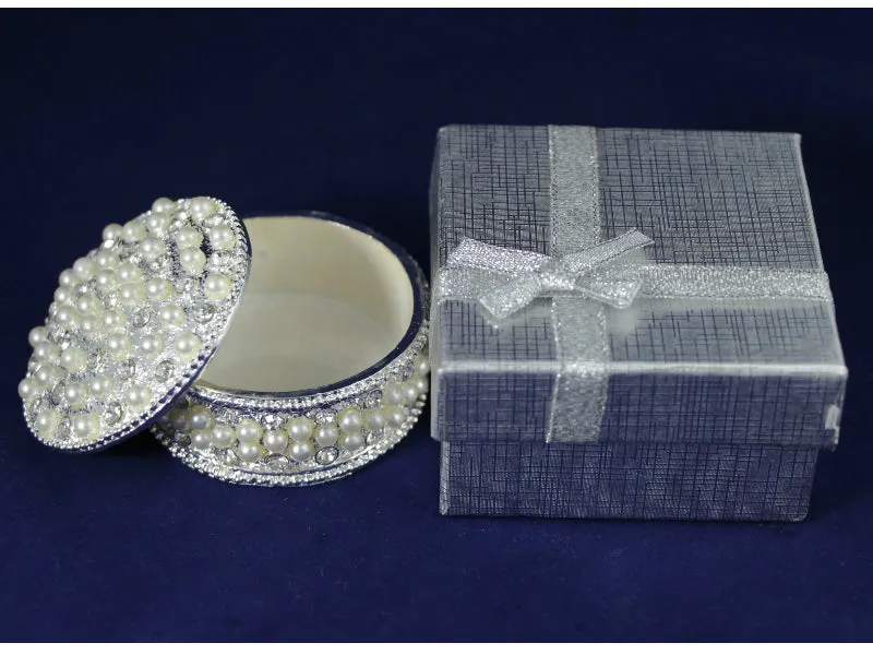 Pearl Trinket Box - Round