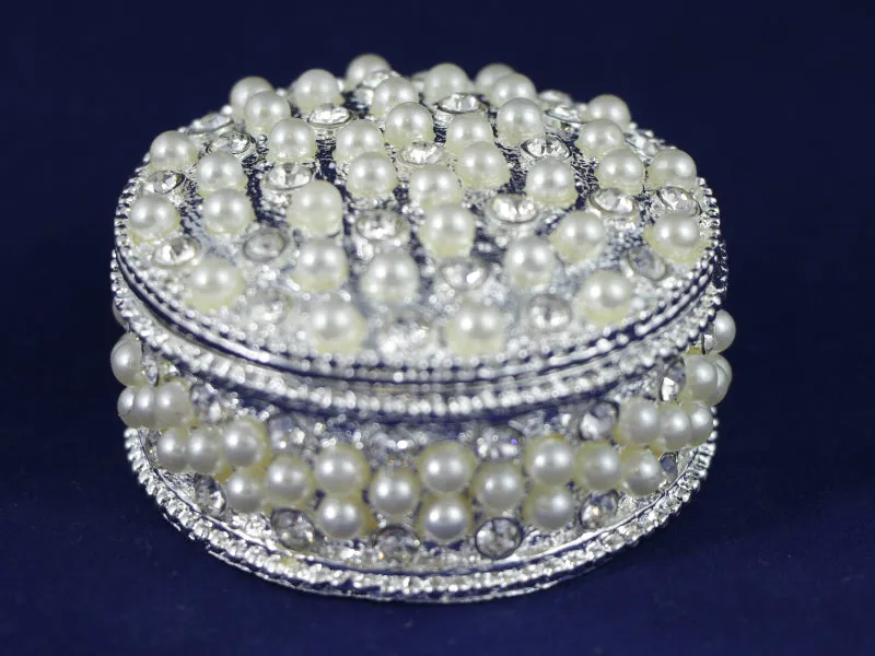 Pearl Trinket Box - Round