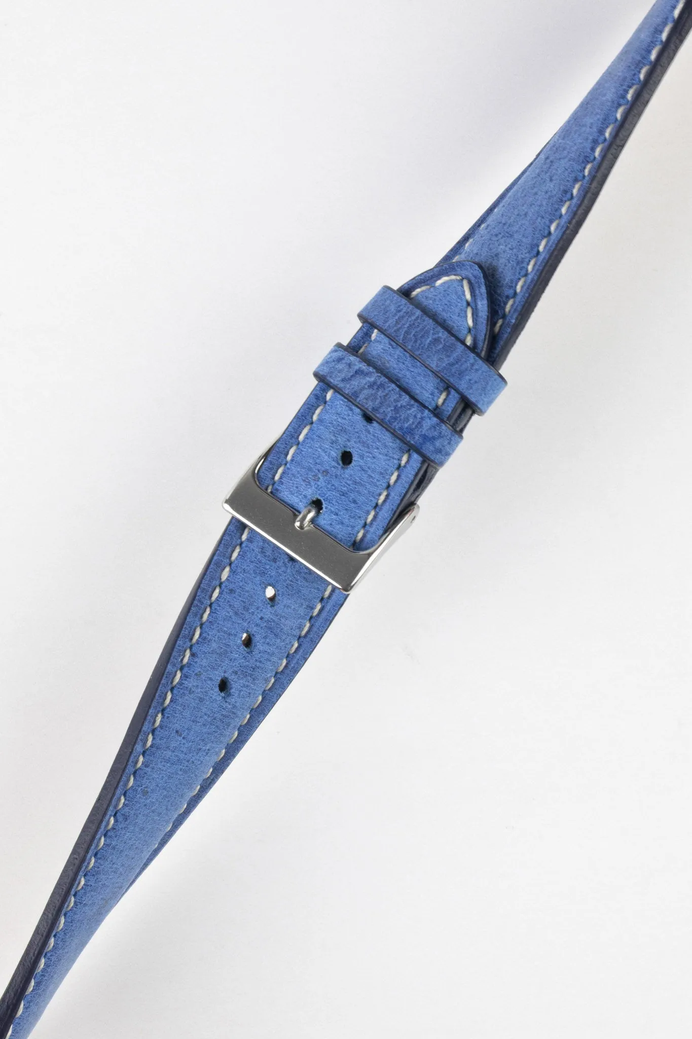 Pebro SAVANNAH Genuine Antelope Leather Watch Strap in BLUE