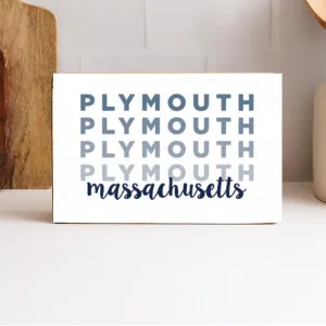 Personalized Repeating Word Decorative Wooden Block