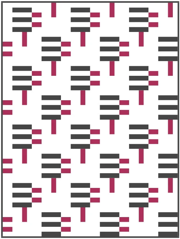 Piano Keys Quilt Block Pattern