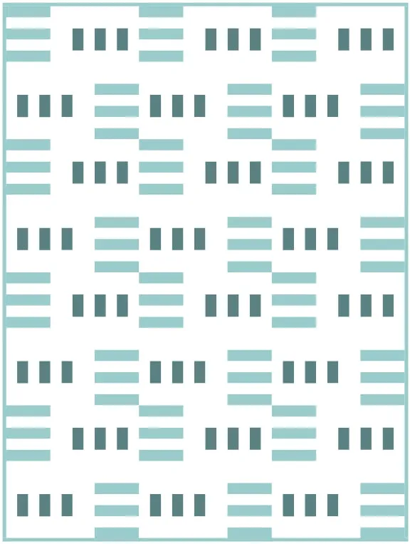 Piano Keys Quilt Block Pattern