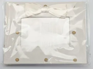 PICTURE FRAME - JS - GOLD POLKA DOTS CREAM LINEN FRAME