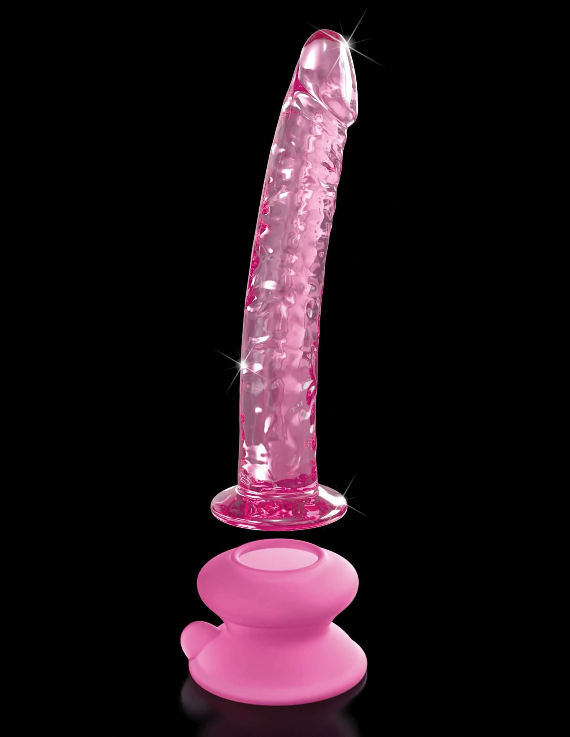 Pipedream Icicles No. 86 Glass Dildo With Silicone Suction Cup Pink