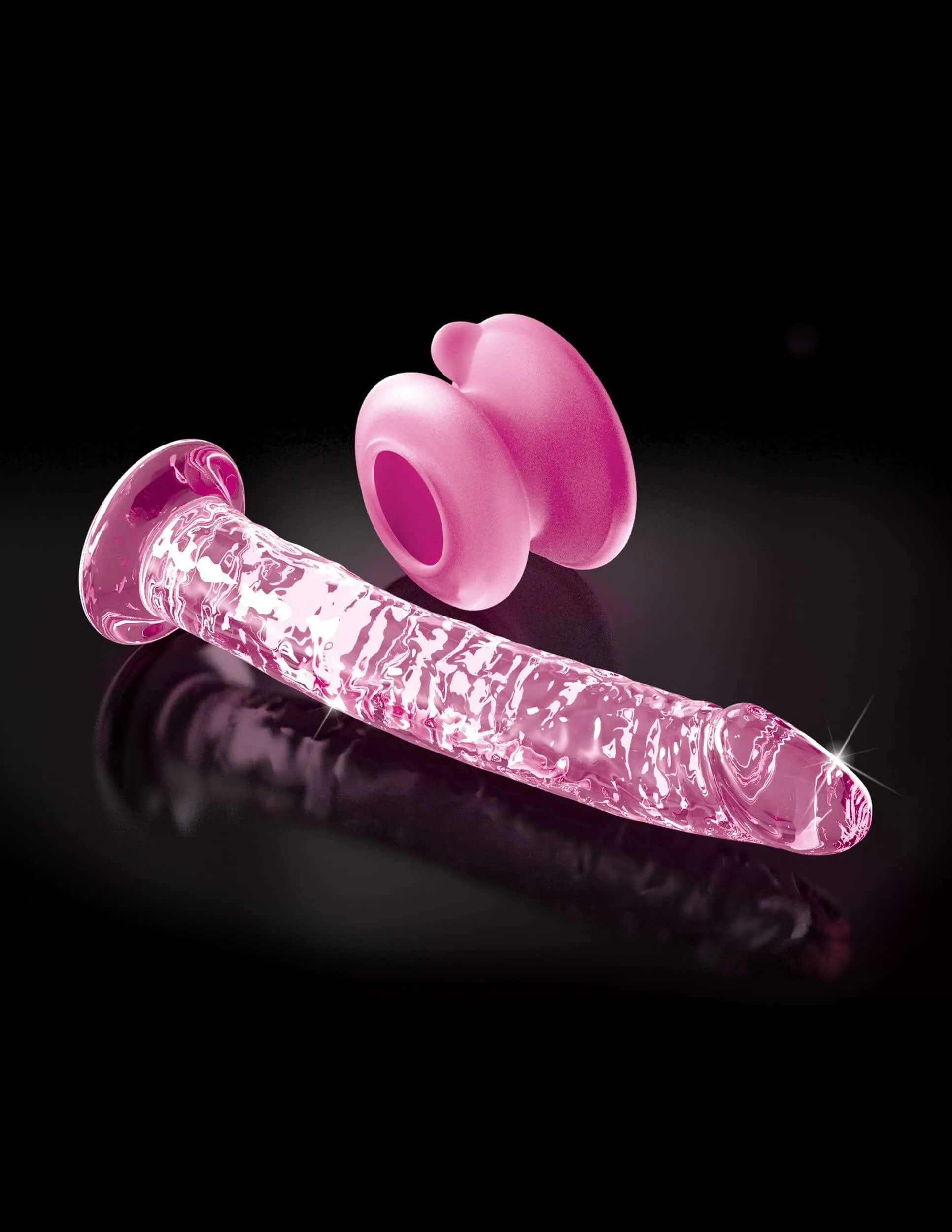 Pipedream Icicles No. 86 Glass Dildo With Silicone Suction Cup Pink