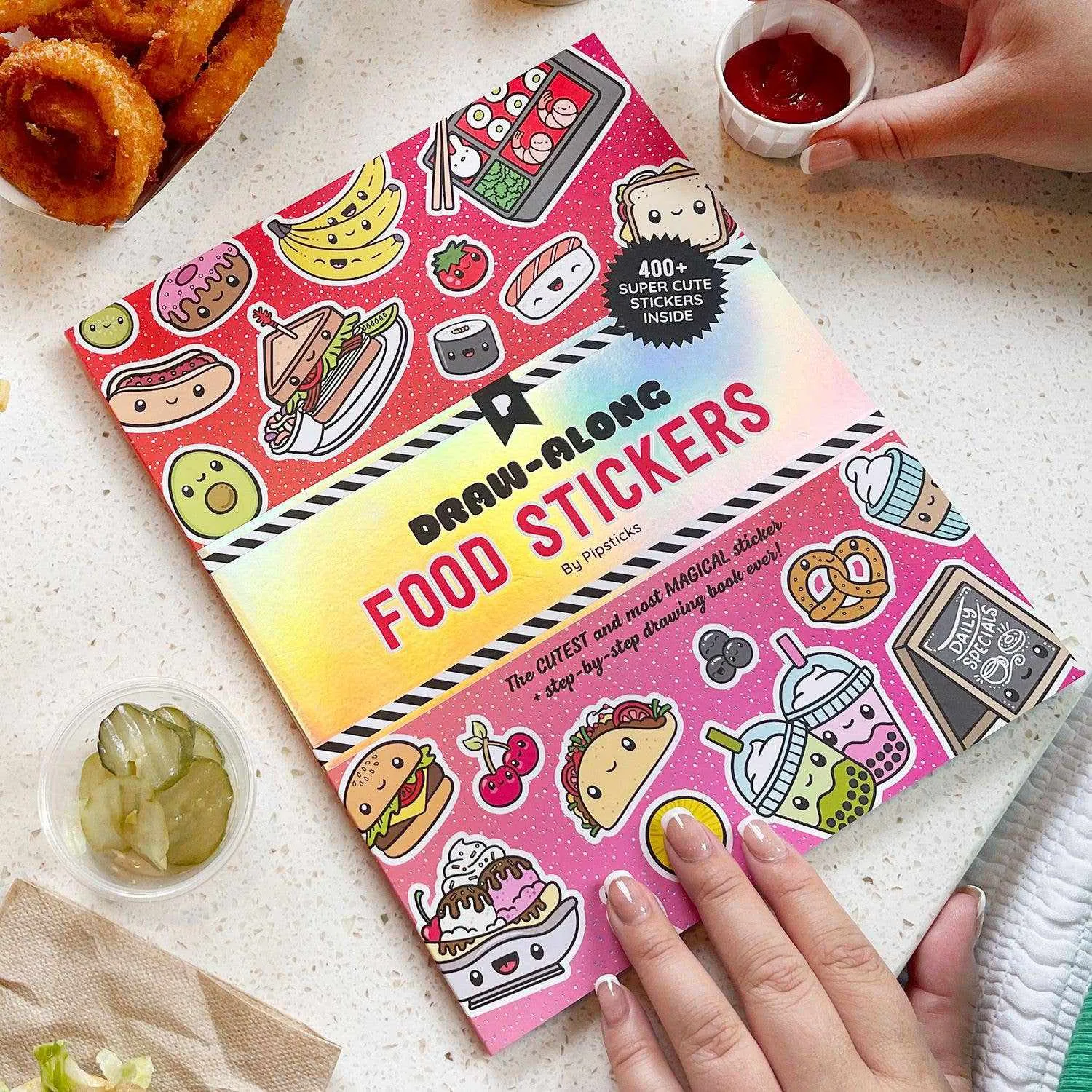 Pipsticks - Draw-Along Food sticker book
